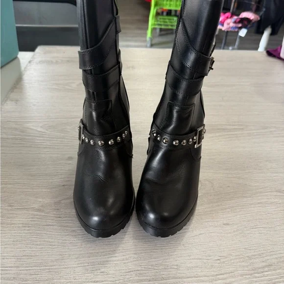 Ride Tecs Black Ankle Boots with Buckle Detail - Picture 5 of 8